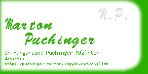 marton puchinger business card